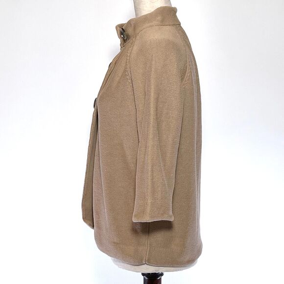 Liz Claiborne Tan Cape Sweater Medium 3/4 Sleeve Women's - Picture 3 of 8